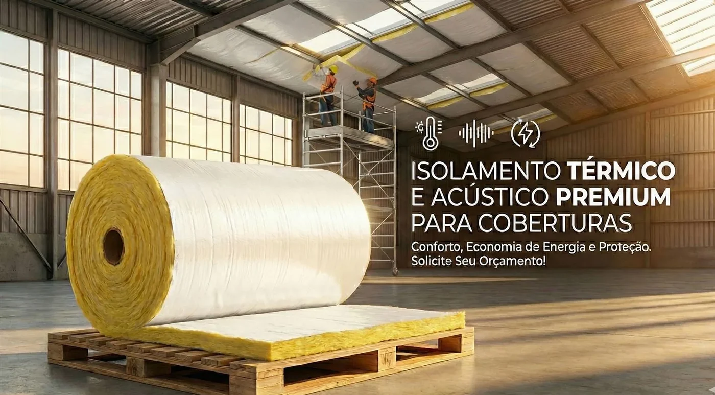 Lã de vidro da linha IsoFelt aplicada em subcobertura